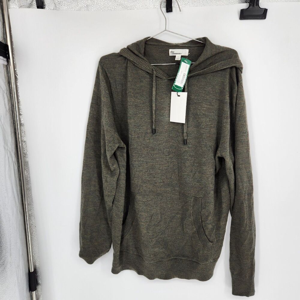 The Commons Men's Green Large Brosnan Merino Hoodie NWT